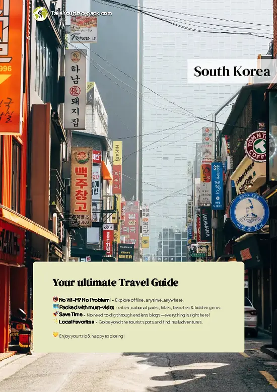 example page 0 from our offline Travel Guide for South Korea